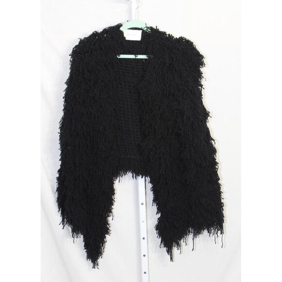 Ryan Roche 100% Cashmere Black "Stringy" Knit Sweater sz. 2,New Products : American Fashion Style Bags On Sale
